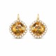 Серьги «Ослепительный Блеск III (Golden Shadow)» с кристаллами Swarovski®
