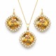 Jewelry Set “Glare III (Golden Shadow)” created with Crystals by Swarovski®