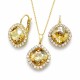Jewelry Set “Glare III (Golden Shadow)” created with Crystals by Swarovski®