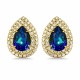 Auskarai „Jasmine (Bermuda Blue)“ su Swarovski® kristalais