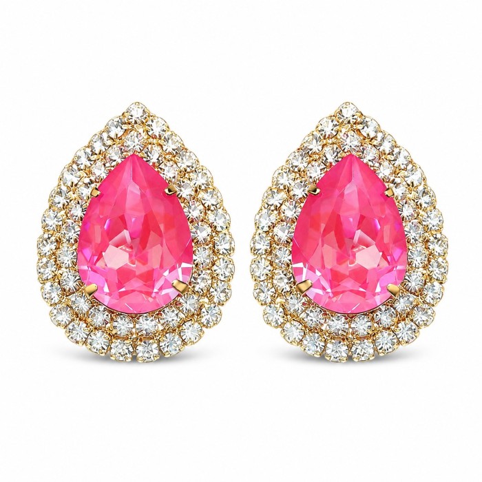 Earrings “Jasmine (Lotus Pink DeLite)” created with Crystals by Swarovski®