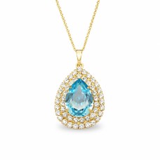 Pakabukas „Jasmine (Aquamarine)“ su Swarovski® kristalais
