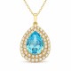 Pakabukas „Jasmine (Aquamarine)“ su Swarovski® kristalais