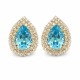 Серьги «Жасмин (Aquamarine)» с кристаллами Swarovski®