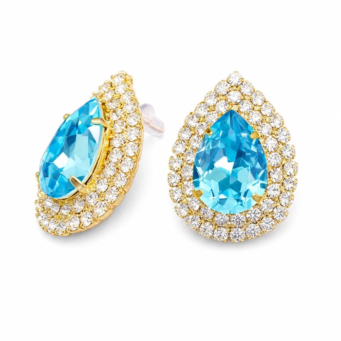 Комплект «Жасмин (Aquamarine)» с кристаллами Swarovski®
