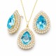 Комплект «Жасмин (Aquamarine)» с кристаллами Swarovski®
