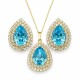 Комплект «Жасмин (Aquamarine)» с кристаллами Swarovski®