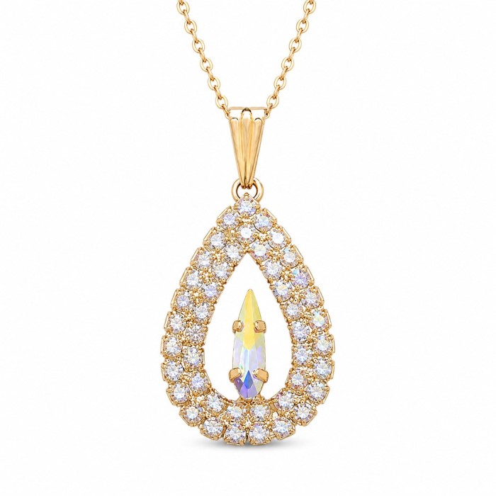 Кулон «Атлантис (Aurora Borealis)» с кристаллами Swarovski®