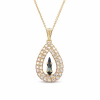Кулон «Атлантис (Silver Night)» с кристаллами Swarovski®