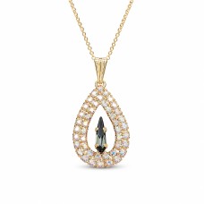 Kaklo papuošalas moterims DiamondSky „Atlantis (Silver Night)“ su Swarovski kristalais