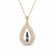 Kaklo papuošalas moterims DiamondSky „Atlantis (Silver Night)“ su Swarovski kristalais