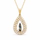 Kaklo papuošalas moterims DiamondSky „Atlantis (Silver Night)“ su Swarovski kristalais