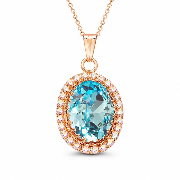 Pakabukas „Solar Illusion (Aqua Bohemica)“ su Preciosa® kristalais