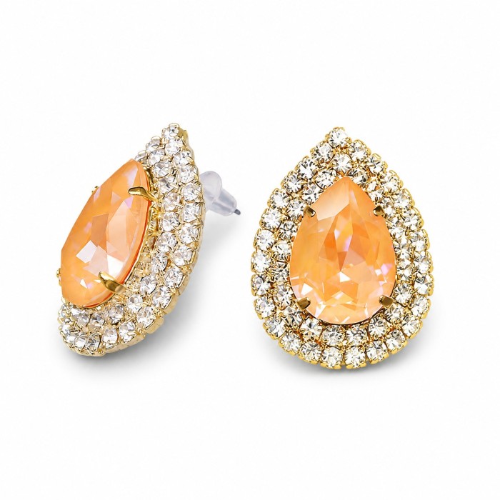 Jewelry Set “Jasmine (Peach DeLite)” created with Crystals by Swarovski®