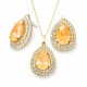 Jewelry Set “Jasmine (Peach DeLite)” created with Crystals by Swarovski®