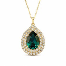 Pakabukas „Jasmine (Emerald)“ su Swarovski® kristalais