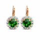 Auskarai moterims DiamondSky „Glory II (Fern Green)“ su Swarovski kristalais