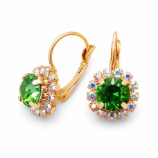 Earrings “Glory II” (Fern Green) created with Crystals by Swarovski®