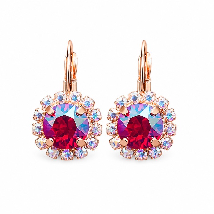 Auskarai „Glory II (Light Siam Shimmer)“ su Swarovski® kristalais