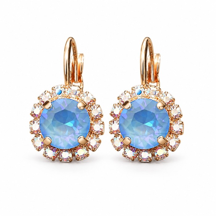 Серьги «Великолепие II (Ocean DeLite)» с кристаллами Swarovski®