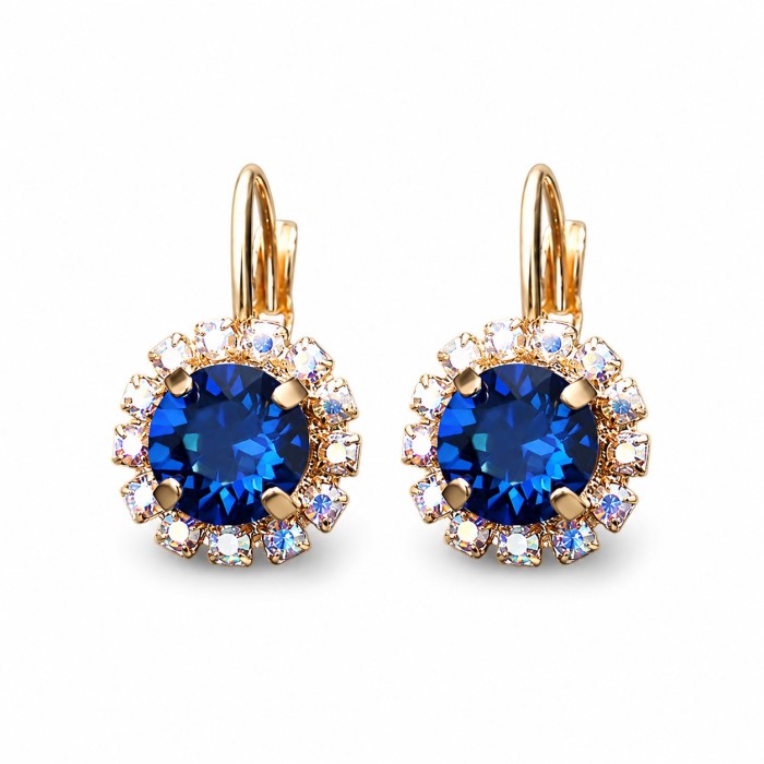 Earrings “Glory II (Bermuda Blue)” created with Crystals by Swarovski®