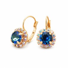 Серьги «Великолепие II (Bermuda Blue)» с кристаллами Swarovski®