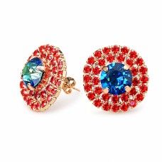 Серьги «Андреа (Bermuda Blue)» с кристаллами Swarovski®