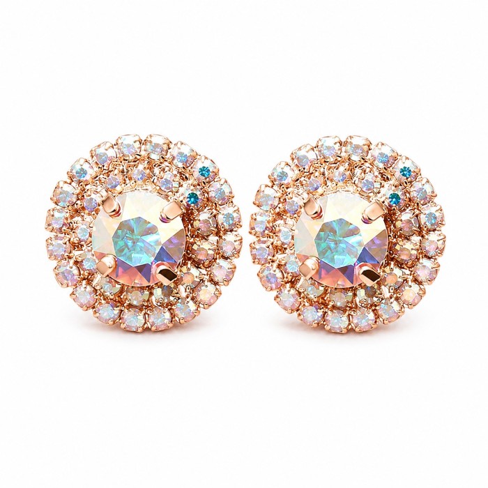 Серьги «Андреа (Aurora Borealis)» с кристаллами Swarovski®