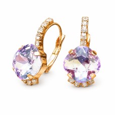 Earrings “Crete (Violet)” created with Preciosa® crystals