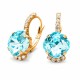 Серьги «Крит (Aqua Bohemica)» с кристаллами Preciosa®
