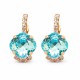 Серьги «Крит (Aqua Bohemica)» с кристаллами Preciosa®