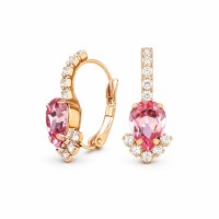 Серьги «Леонора II (Light Pink)» с кристаллами Preciosa®