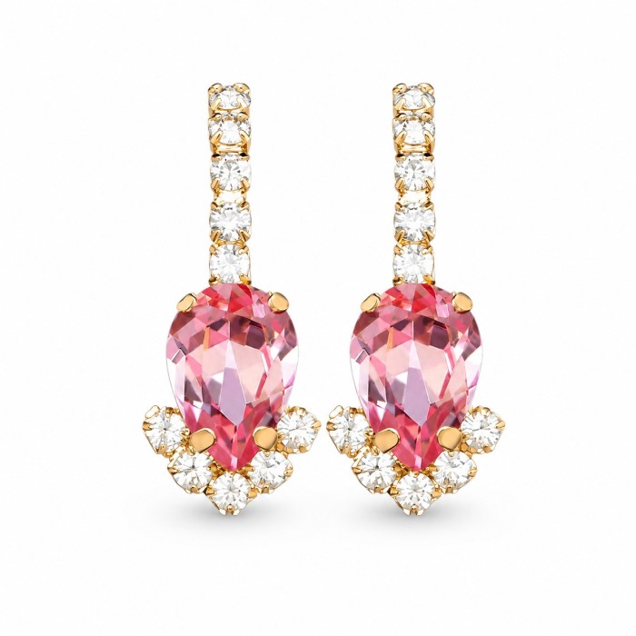 Earrings “Leonora II (Light Pink)” with Preciosa® crystals