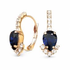 Earrings “Leonora II (Dark Indigo)” with Preciosa® crystals