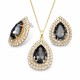 Женский комплект «Жасмин (Silver Night)» с кристаллами Swarovski®
