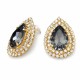 Женский комплект «Жасмин (Silver Night)» с кристаллами Swarovski®