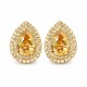 Earrings “Jasmine” (Golden Shadow) dazzling with Crystals by Swarovski®