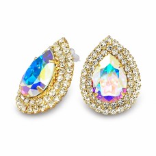 Серьги «Жасмин (Aurora Borealis)» с кристаллами Swarovski®
