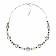 Kaklo papuošalas moterims DiamondSky „Vortex (Nightfall / Jet Hematite / Aurum)“ su Preciosa® kristalais