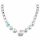 Свадебное колье «Лето (Aurora Borealis)» с кристаллами Swarovski®