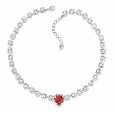 Vestuvinis vėrinys „Saint Valentine II (Red Magma)“ su Swarovski® kristalais