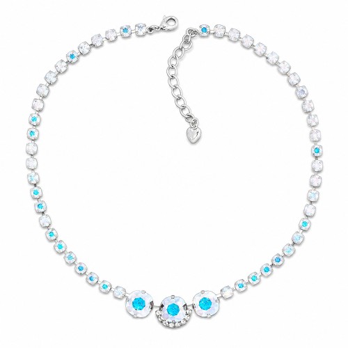 Bridal Necklace “Glare (Aurora Borealis)” created with Crystals by Swarovski®
