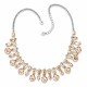Bridal Necklace “Crystal Branch (Golden Shadow)” created with Crystals by Swarovski®