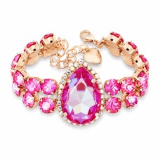 Apyrankė moterims DiamondSky „Celestial Drop II (Lotus Pink DeLite)“ su Swarovski karoliukais