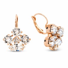 Auskarai moterims DiamondSky „Morion“ su Swarovski kristalais