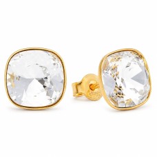 Серебряные серьги 925 пробы «Ослепительный Блеск» с кристаллами Swarovski®