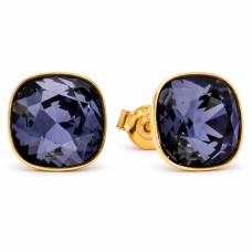 Серебряные серьги 925 пробы «Ослепительный Блеск (Graphite)» с кристаллами Swarovski®
