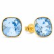 Серебряные серьги 925 пробы «Ослепительный Блеск (Aquamarine)» с кристаллами Swarovski®