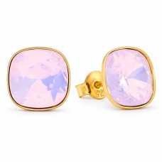 Серебряные серьги 925 пробы «Ослепительный Блеск (Rose Water Opal)» с кристаллами Swarovski®
