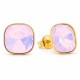 Sidabriniai auskarai „Glare (Rose Water Opal)“ su Swarovski® kristalais